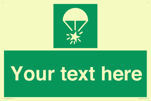 Custom sign safe condition Rocket parachute flare